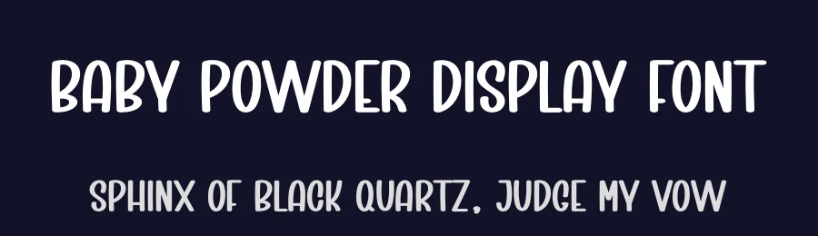 Baby Powder Display Font by creativeletter — Display Font — thumbnail 2