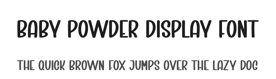 Baby Powder Display Font by creativeletter — Display Font