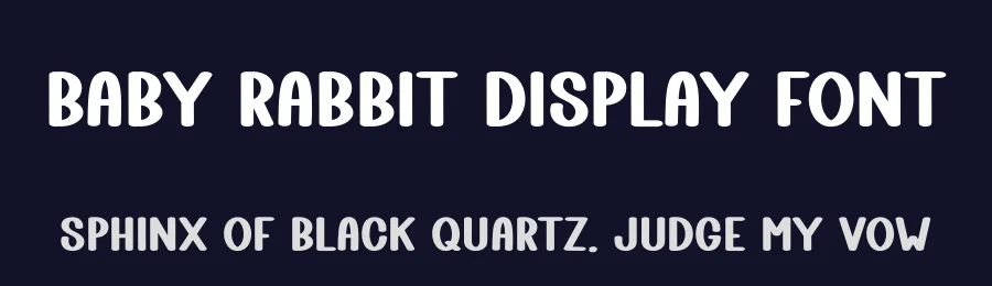 Baby Rabbit Display Font by freshtypeink — Display Font — thumbnail 2