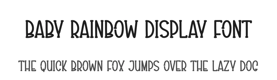 Baby Rainbow Display Font by creativeletter — Display Font