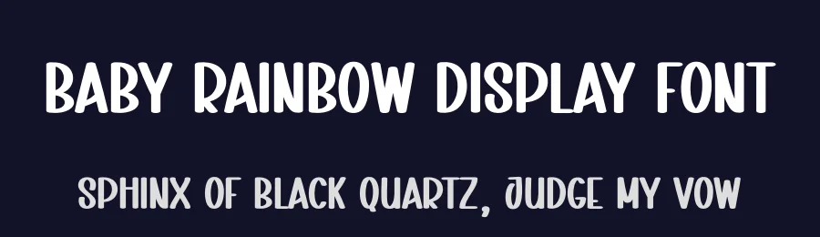 Baby Rainbow Display Font by creativeletter — Display Font — thumbnail 2
