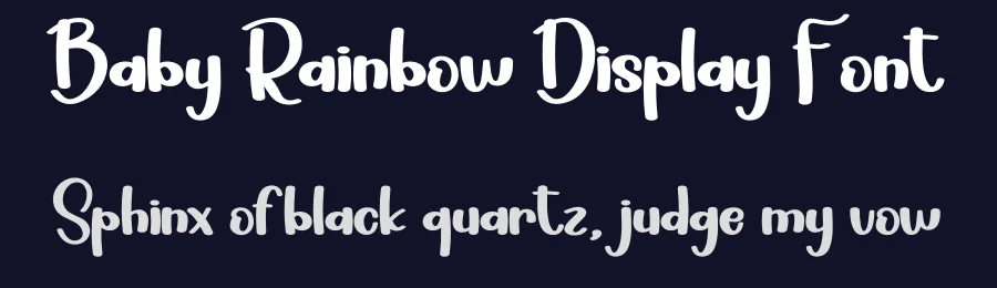 Baby Rainbow Display Font by creativeletter — Script Handwritten Font — thumbnail 2