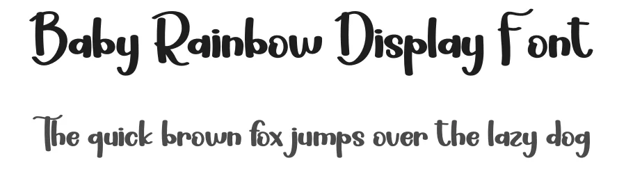 Baby Rainbow Display Font by creativeletter — Script Handwritten Font