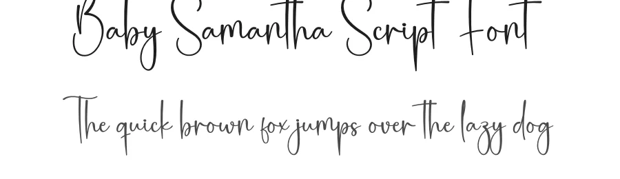Baby Samantha Script Font by creativeletter — Script Handwritten Font