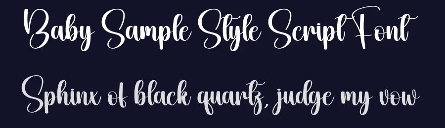 Baby Sample Style Script Font by creativeletter — Script Handwritten Font — thumbnail 2