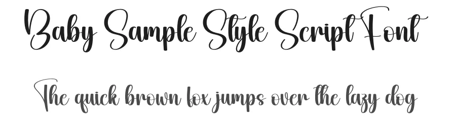 Baby Sample Style Script Font by creativeletter — Script Handwritten Font