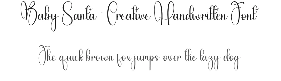 Baby Santa – Creative Handwritten Font by creativeletter — Script Handwritten Font