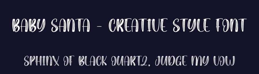 Baby Santa – Creative Style Font by creativeletter — Display Font — thumbnail 2