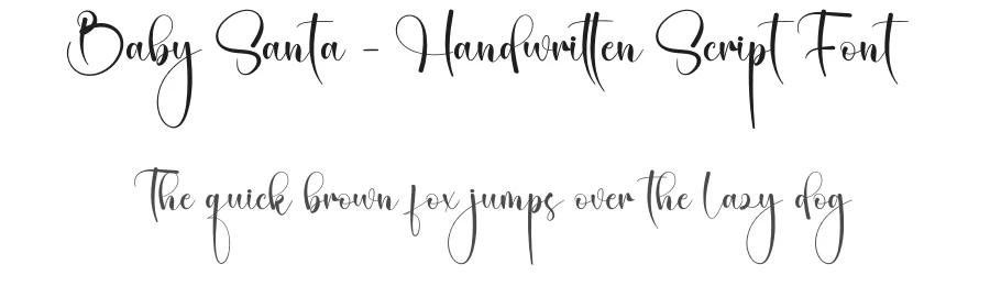 Baby Santa – Handwritten Script Font by creativeletter — Script Handwritten Font