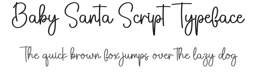 Baby Santa Script Typeface by creativeletter — Script Handwritten Font