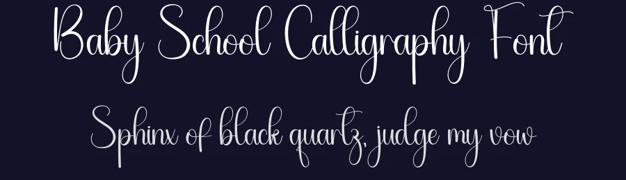 Baby School Calligraphy Font by creativeletter — Script Handwritten Font — thumbnail 2
