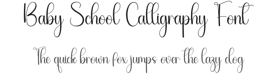 Baby School Calligraphy Font by creativeletter — Script Handwritten Font