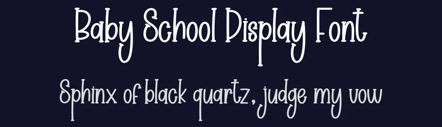 Baby School Display Font by creativeletter — Display Font — thumbnail 2