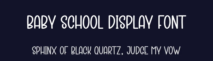 Baby School Display Font by creativeletter — Display Font — thumbnail 2