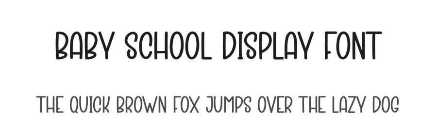 Baby School Display Font by creativeletter — Display Font