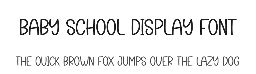 Baby School Display Font by andikastudio — Script Handwritten Font