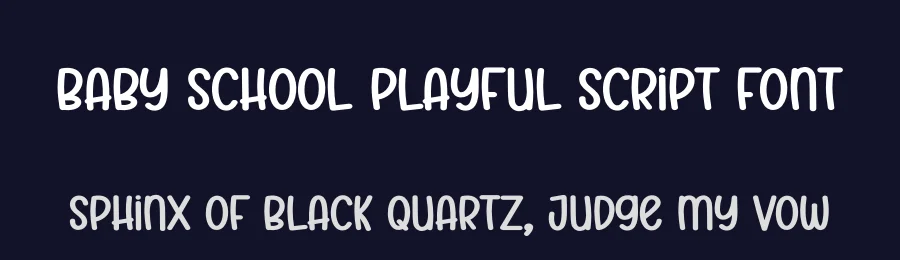 Baby School Playful Script Font by creativeletter — Script Handwritten Font — thumbnail 2