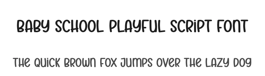 Baby School Playful Script Font by creativeletter — Script Handwritten Font