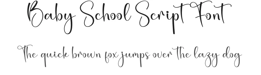 Baby School Script Font by creativeletter — Script Handwritten Font