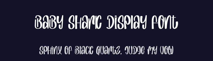 Baby Shark Display Font by levincreative — Display Font — thumbnail 2