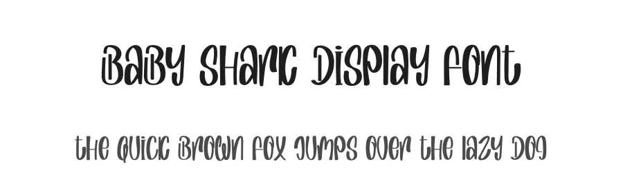 Baby Shark Display Font by levincreative — Display Font