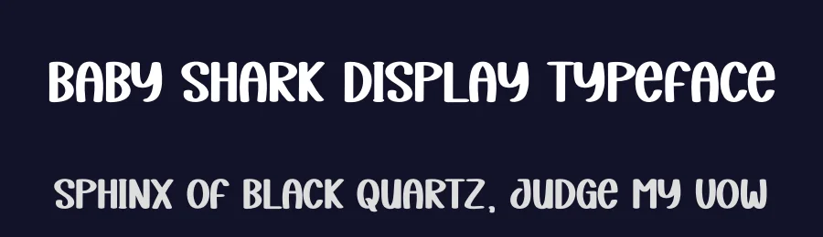 Baby Shark Display Typeface by creativeletter — Display Font — thumbnail 2