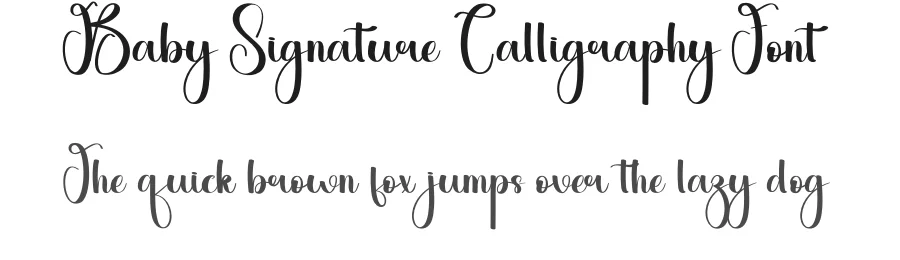 Baby Signature Calligraphy Font by andikastudio — Script Handwritten Font