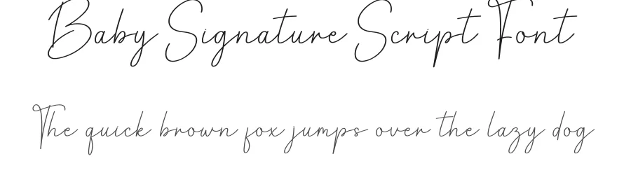 Baby Signature Script Font by creativeletter — Script Handwritten Font