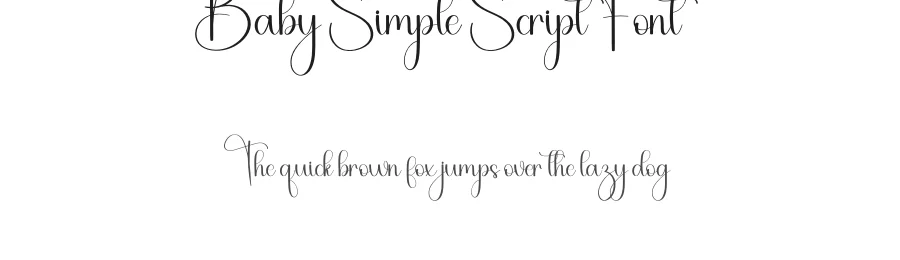 Baby Simple Script Font by freshtypeink — Script Handwritten Font