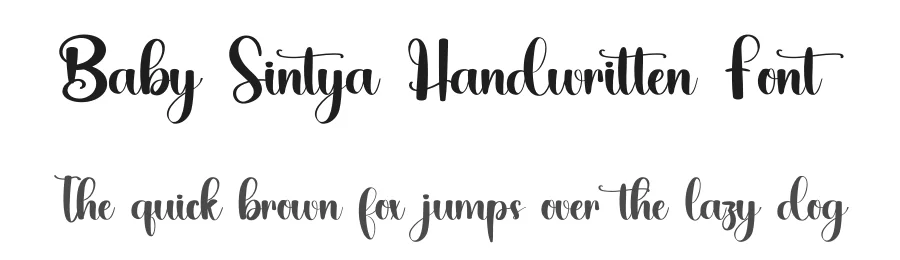 Baby Sintya Handwritten Font by inermediaSTUDIO — Script Handwritten Font