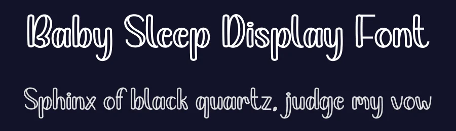 Baby Sleep Display Font by andikastudio — Display Font — thumbnail 2