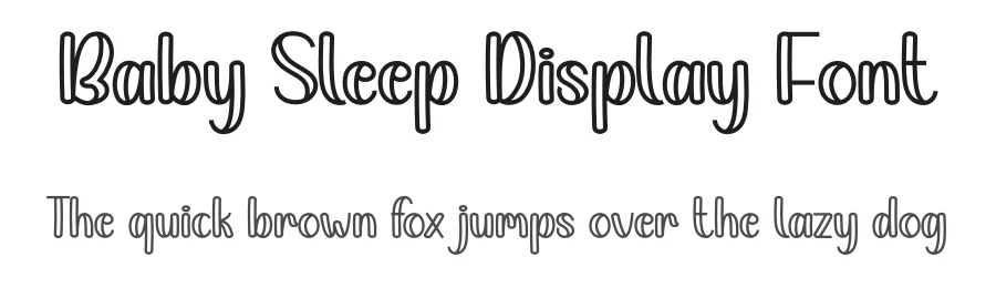 Baby Sleep Display Font by andikastudio — Display Font