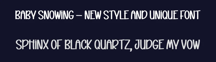 Baby Snowing – New Style And Unique Font by andikastudio — Display Font — thumbnail 2