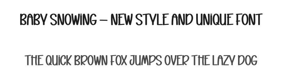 Baby Snowing – New Style And Unique Font by andikastudio — Display Font