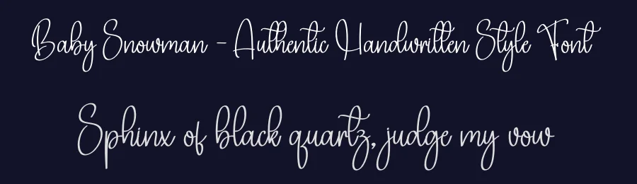 Baby Snowman – Authentic Handwritten Style Font by creativeletter — Script Handwritten Font — thumbnail 2