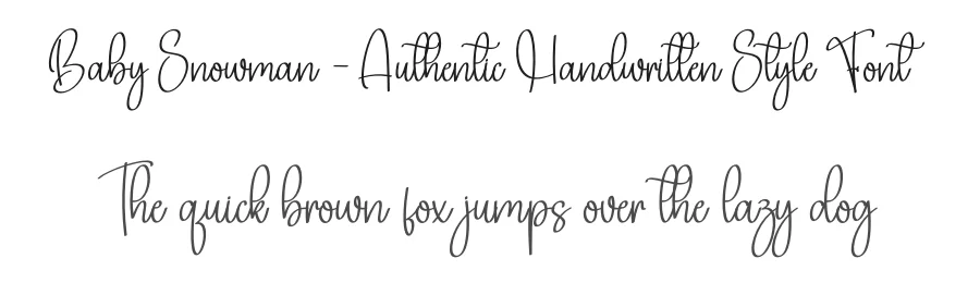 Baby Snowman – Authentic Handwritten Style Font by creativeletter — Script Handwritten Font