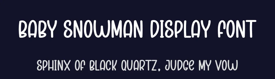Baby Snowman Display Font by creativeletter — Display Font — thumbnail 2