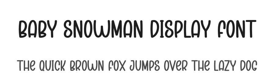 Baby Snowman Display Font by creativeletter — Display Font