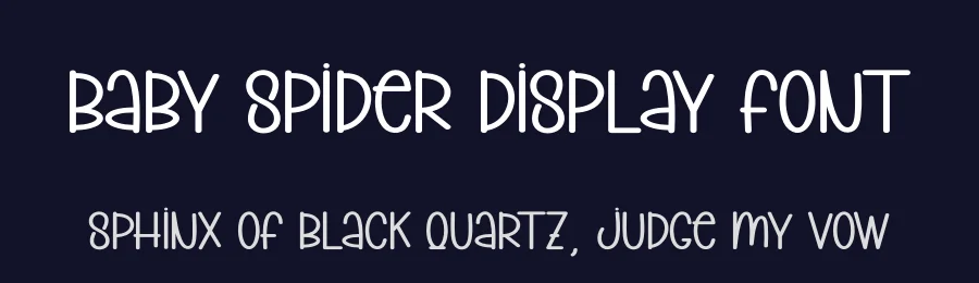 Baby Spider Display Font by creativeletter — Display Font — thumbnail 2