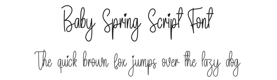 Baby Spring Script Font by creativeletter — Script Handwritten Font