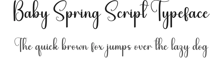 Baby Spring Script Typeface by creativeletter — Script Handwritten Font