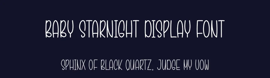 Baby Starnight Display Font by creativeletter — Display Font — thumbnail 2