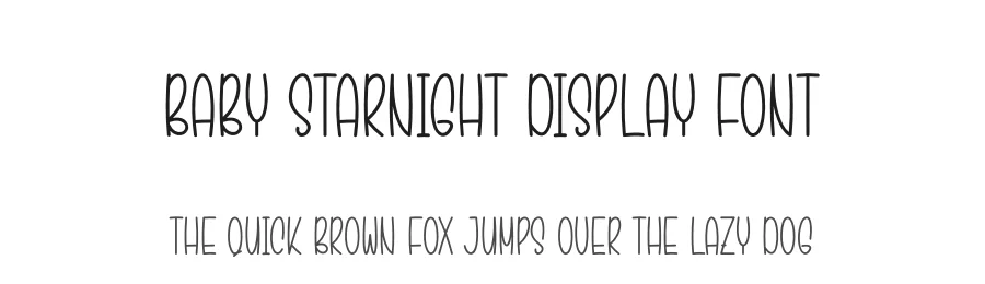 Baby Starnight Display Font by creativeletter — Display Font