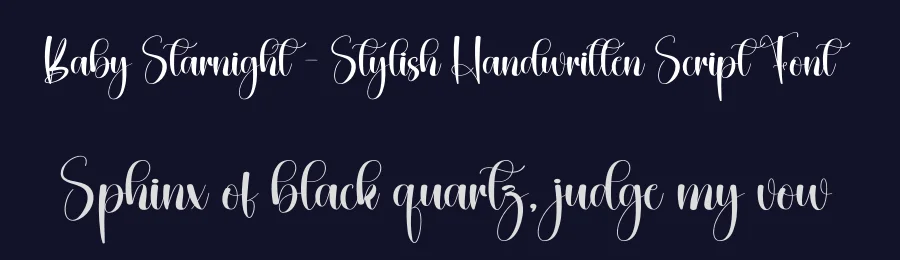 Baby Starnight – Stylish Handwritten Script Font by creativeletter — Script Handwritten Font — thumbnail 2