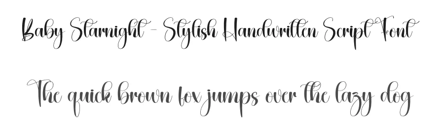 Baby Starnight – Stylish Handwritten Script Font by creativeletter — Script Handwritten Font