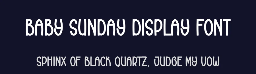 Baby Sunday Display Font by creativeletter — Display Font — thumbnail 2