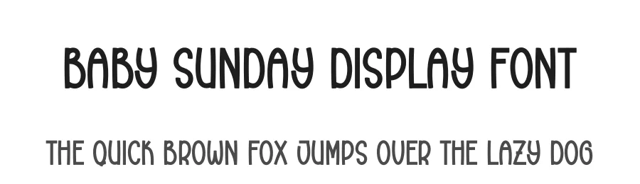 Baby Sunday Display Font by creativeletter — Display Font