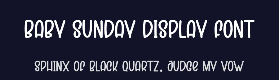 Baby Sunday Display Font by creativeletter — Display Font — thumbnail 2