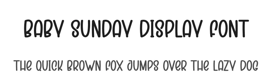 Baby Sunday Display Font by creativeletter — Display Font