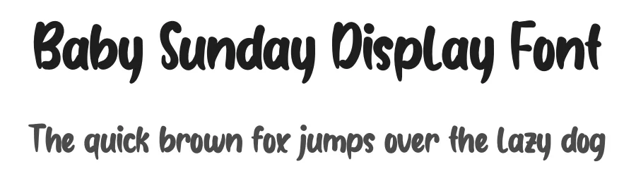 Baby Sunday Display Font by andikastudio — Script Handwritten Font